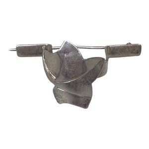 Leonore Doskow Handmade Sterling Silver Mid-Century Posy Pin Bouquet Handwrought